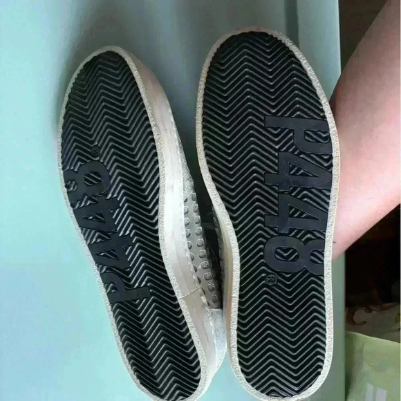 Size 40 P448 Teal, White, and Silver Sneakers - Picture 8 of 10